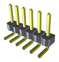 SAMTEC TSW-106-08-L-S-RA 引脚针座, 板至板, 2.54 mm, 1 排, 6 触点, 通孔直角, TSW