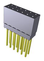 SAMTEC ESQ-106-14-G-D PCB Receptacle, Elevated Strip, Board-to-Board, 2.54 mm, 2 Rows, 12 Contacts, Through Hole Mount