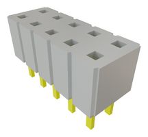 SAMTEC SLW-105-01-T-D PCB插座, 方柱, 板至板, 2.54 mm, 2 排, 10 触点, 母插座触点, 通孔安装