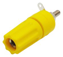 DELTRON COMPONENTS 552-0700 接线柱, 552 Series, 16 A, 50 V, 镀镍触芯, 面板安装, 黄色
