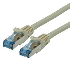 ROLINE 21.15.2802 以太网线缆, Cat6a, RJ45插头至RJ45插头, SFTP (屏蔽金属箔双绞线), 灰色, 2 m, 6.6 ft
