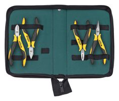 WIHA 33507 Plier Set, ESD, Diagonal Cutter, Oblique End, Needle Nose, 4 Piece