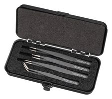 WIHA 32349 Tweezer Set, ESD, Precision, SMD, Stainless Steel, 4 Piece