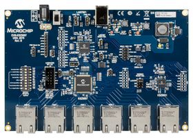 MICROCHIP EVB-KSZ9897-1 评估板, KSZ9897千兆以太网交换机, 6个RJ45端口