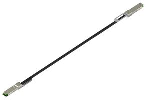 TE CONNECTIVITY 2333393-3 网络线缆, QSFP+插头至QSFP+插头, 1 m, 3.28 ft, 黑色