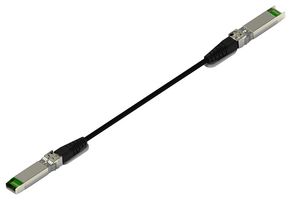 TE CONNECTIVITY 2821222-2 网络线缆, SFP+插头至SFP+插头, 2 m, 6.6 ft, 黑色