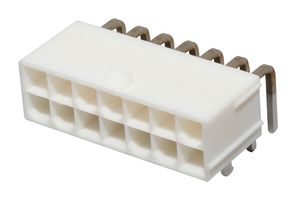 MOLEX 39-30-1242 Pin Header, Power, 4.2 mm, 2 Rows, 24 Contacts, Through Hole Right Angle, Mini-Fit Jr. 5569