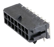 MOLEX 43045-1401 Pin Header, Wire-to-Board, 3 mm, 2 Rows, 14 Contacts, Through Hole Right Angle