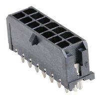 MOLEX 43045-1424 引脚针座, 线至板, 3 mm, 2 排, 14 触点, 通孔直型, Micro-Fit 3.0 43045 Series