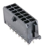 MOLEX 43045-1427 引脚针座, 线至板, 3 mm, 2 排, 14 触点, 通孔直型, Micro-Fit 3.0 43045 Series