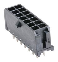 MOLEX 43045-1428 引脚针座, 线至板, 3 mm, 2 排, 14 触点, 通孔直型, Micro-Fit 3.0 43045 Series