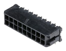 MOLEX 43045-1801 Pin Header, Wire-to-Board, 3 mm, 2 Rows, 18 Contacts, Through Hole Right Angle
