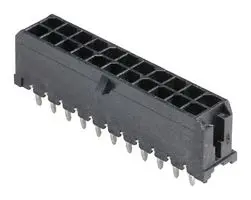 MOLEX 43045-2214 引脚针座, 线至板, 3 mm, 2 排, 22 触点, 通孔直型, Micro-Fit 3.0 43045 Series