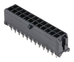 MOLEX 43045-2414 引脚针座, 电源, 3 mm, 2 排, 24 触点, 通孔直型, Micro-Fit 3.0 43045