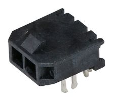MOLEX 43650-0205 引脚针座, 线至板, 3 mm, 1 排, 2 触点, 通孔直角, Micro-Fit 3.0 43650 Series