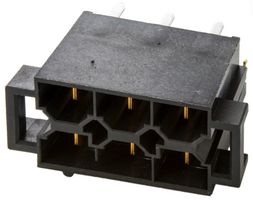 MOLEX 43915-1206 引脚针座, 电源, 10 mm, 2 排, 6 触点, 通孔直型, Mini-Fit Sr. 43915