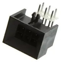 MOLEX 44428-0602 Pin Header, Board-to-Board, Wire-to-Board, 3 mm, 2 Rows, 6 Contacts, Through Hole Right Angle