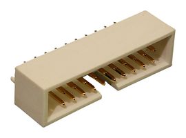 MOLEX 87834-1011 引脚针座, 线至板, 2.54 mm, 2 排, 10 触点, 通孔直型, C-Grid 87834 Series