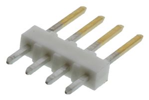 MOLEX 22-10-2041 引脚针座, 线至板, 2.54 mm, 1 排, 4 触点, 通孔直型, KK 254 4030