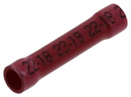 MOLEX 19154-0011 对接接头, 红色, InsulKrimp 19154 Series, 22 AWG, 18 AWG, PVC (聚氯乙烯)