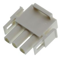 MOLEX 36643-0003 Connector Housing, Natural, MLX 36643 Series, Plug, 3 Ways, 6.35 mm