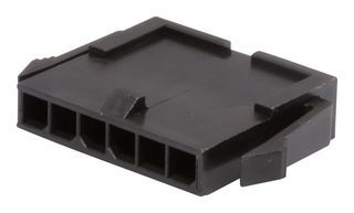 MOLEX 43640-0600 连接器外壳, 黑色, Micro-Fit 3.0 43640 Series, 插头, 6 路, 3 mm, Molex Micro-Fit 43031 系列公压接端子