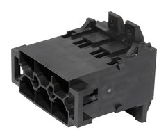 MOLEX 43938-2101 Connector Housing, Black, Mini-Fit Sr. 43938 Series, Plug, 6 Ways, 10 mm