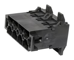 MOLEX 43938-2102 Connector Housing, Black, Mini-Fit Sr. 43938 Series, Plug, 8 Ways, 10 mm