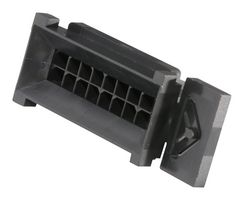 MOLEX 44300-1600 连接器外壳, 黑色, Micro-Fit BMI 44300 Series, 插头, 16 路, 3 mm, Molex Micro-Fit 43031 系列公压接端子