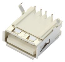 MOLEX 67643-3910 连接器, USB, USB A, USB 2.0, 插座, 4 路, 通孔安装, 直角型
