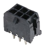 MOLEX 44914-0601 引脚针座, 线至板, 3 mm, 2 排, 6 触点, 压配合, Micro-Fit 3.0 CPI 44764 Series