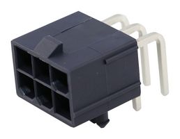 MOLEX 172448-0006 引脚针座, 电源, 4.2 mm, 2 排, 6 触点, 通孔直角, Mini-Fit Jr. 172448
