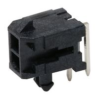 MOLEX 43045-0202 引脚针座, 线至板, 3 mm, 2 排, 2 触点, 通孔直角, Micro-Fit 3.0 43045 Series