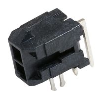 MOLEX 43045-0222 引脚针座, 线至板, 3 mm, 2 排, 2 触点, 通孔直角, Micro-Fit 3.0 43045 Series