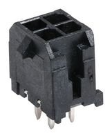 MOLEX 43045-0429 引脚针座, 线至板, 3 mm, 2 排, 4 触点, 通孔直型, Micro-Fit 3.0 43045 Series