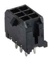 MOLEX 43045-0629 Pin Header, Wire-to-Board, 3 mm, 2 Rows, 6 Contacts, Through Hole Straight