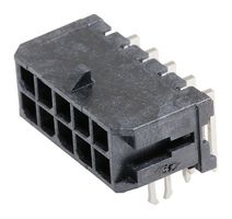 MOLEX 43045-1023 引脚针座, 线至板, 3 mm, 2 排, 10 触点, 通孔直角, Micro-Fit 3.0 43045 Series