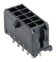 MOLEX 43045-1028 引脚针座, 线至板, 3 mm, 2 排, 10 触点, 通孔直型, Micro-Fit 3.0 43045 Series