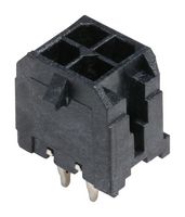 MOLEX 44914-0401 引脚针座, 线至板, 3 mm, 2 排, 4 触点, 压配合, Micro-Fit 3.0 CPI 44764 Series
