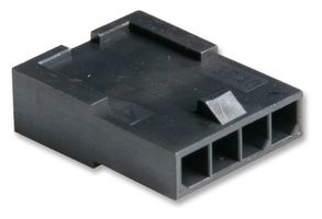 MOLEX 43640-0401 Connector Housing, Black, Micro-Fit 3.0 43640 Series, Plug, 4 Ways, 3 mm