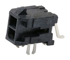 MOLEX 43045-0206 引脚针座, 线至板, 3 mm, 2 排, 2 触点, 表面安装直角, Micro-Fit 3.0 43045 Series