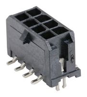 MOLEX 43045-0815 引脚针座, 线至板, 3 mm, 2 排, 8 触点, 表面安装直型, Micro-Fit 3.0 43045 Series
