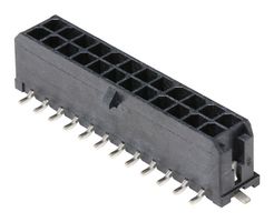 MOLEX 43045-2419 引脚针座, 线至板, 3 mm, 2 排, 24 触点, 表面安装直型, Micro-Fit 3.0 43045 Series