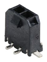 MOLEX 43650-0226 引脚针座, 线至板, 3 mm, 1 排, 2 触点, 表面安装直型, Micro-Fit 3.0 43650 Series