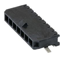 MOLEX 43650-0712 引脚针座, 线至板, 3 mm, 1 排, 7 触点, 表面安装直角, Micro-Fit 3.0 43650 Series