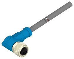 TE CONNECTIVITY T4161420005-004 传感器电缆, 90° M12插头, 自由线端, 5路, 3 m, 9.8 ft, T416 Series