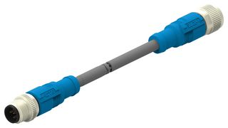 TE CONNECTIVITY T4162123005-001 传感器电缆, M12 插头, M12 插座, 5路, 500 mm, 19.7 ", T416 Series