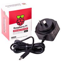 RASPBERRY-PI SC0219 Raspberry Pi配件, Raspberry Pi 4 B官方PSU, USB-C, 5.1V, 3A, AU插头, 黑色