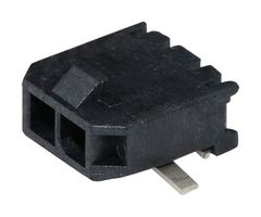 MOLEX 43650-0214 引脚针座, 线至板, 3 mm, 1 排, 2 触点, 表面安装直角, Micro-Fit 3.0 43650 Series