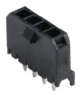 MOLEX 43650-0416 引脚针座, 线至板, 3 mm, 1 排, 4 触点, 通孔直型, Micro-Fit 3.0 43650 Series